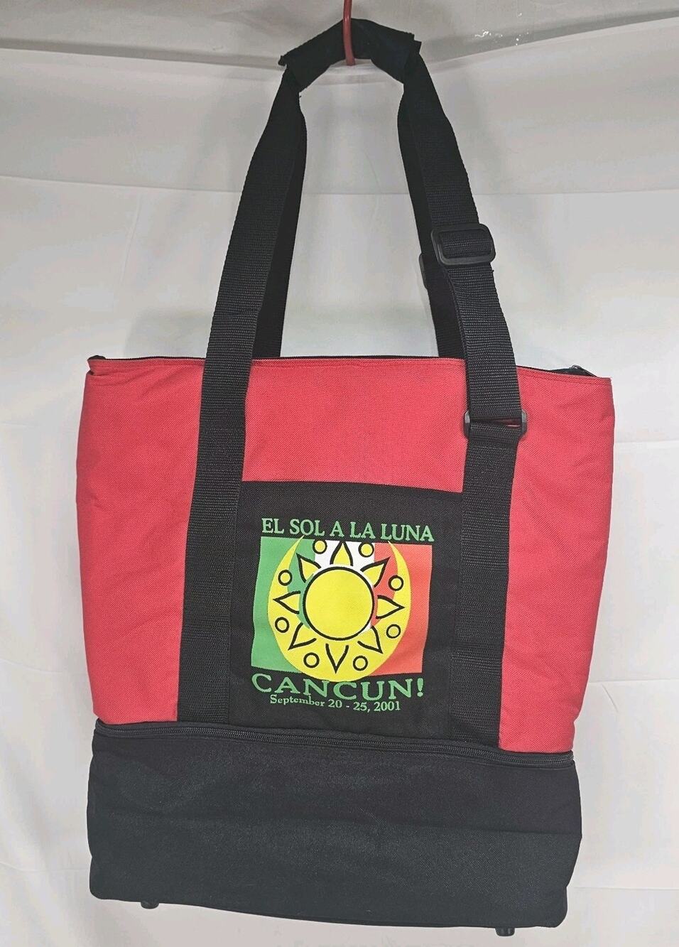 Vintage Cancun Cooler Bag 2001 El Sol La Luna Insulated Tote Y2K Travel Beach